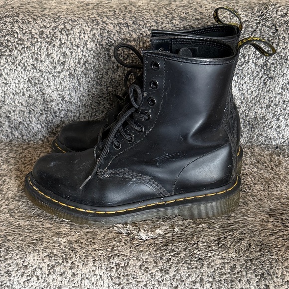 Dr. Martens Black Leather Lace-Up Boots - Picture 3 of 6